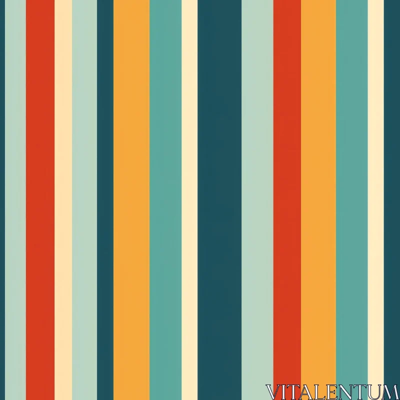 Retro Vertical Stripes Pattern for Web and Fabric Design AI Image