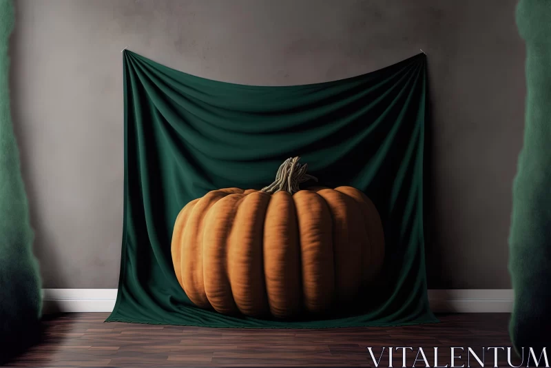 Captivating Realistic Pumpkin Hanging Artwork AI Image