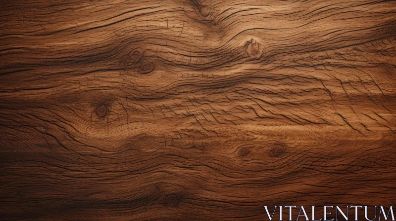 Dark Brown Wood Texture Close-up AI Image