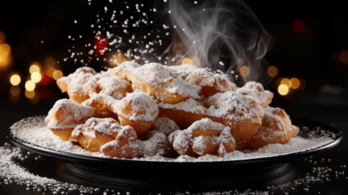 Delicious Funnel Cakes with Powdered Sugar