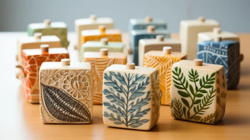 Exquisite Ceramic Boxes with Patterns - Artistic Display