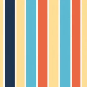 Retro Vertical Stripes Pattern in Navy Blue and Mustard Yellow