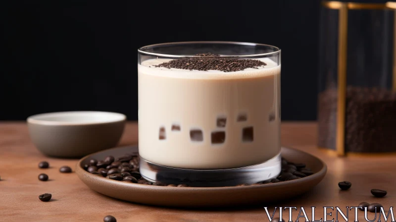 Delicious Coffee Cocktail with Chocolate Sprinkles AI Image