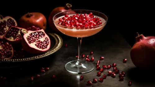 Exquisite Pomegranate Cocktail Still Life