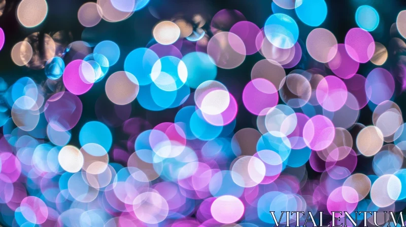Colorful Bokeh Lights Blurry Background AI Image
