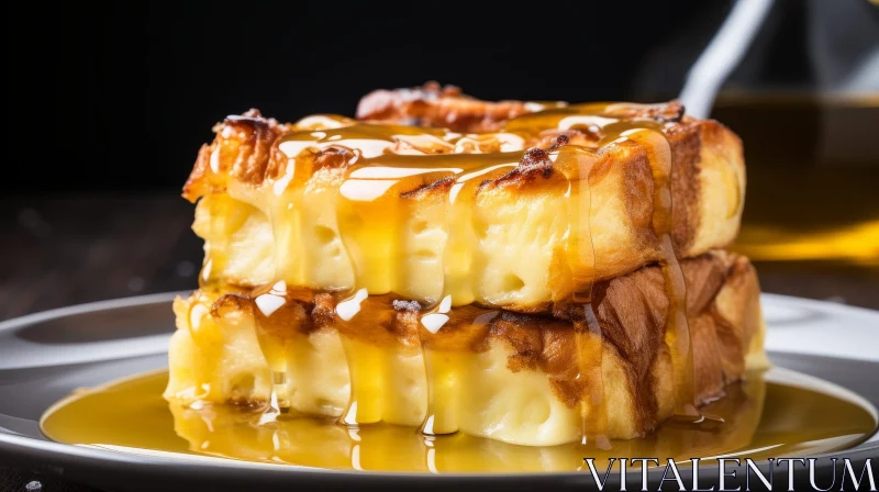 Delicious French Toast with Honey - Food Photography AI Image