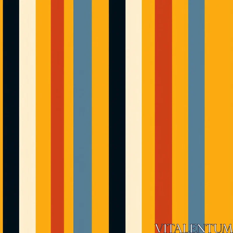 Retro Vertical Stripes Pattern for Websites AI Image