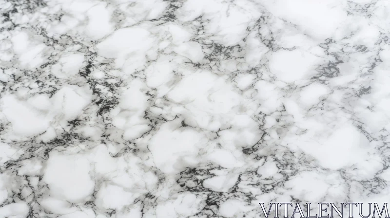 White Marble Texture with Gray Veins | Abstract Art AI Image