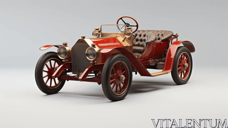 Exquisite Vintage Car Rendered in 3D | Hyperrealistic Illustration AI Image