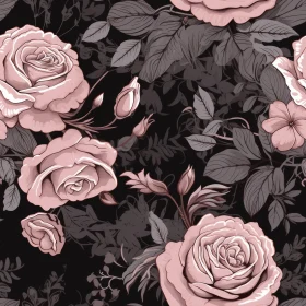 Pink Rose Floral Pattern for Home Decor