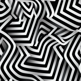 Black and White Geometric Pattern - Modern Design