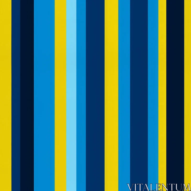 AI ART Colorful Vertical Stripes Pattern in Blue and Yellow