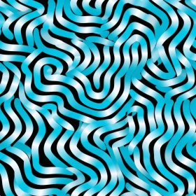 Blue and White Waves Seamless Pattern - Movement and Energy Design