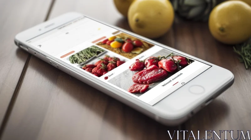 Delicious Recipe on a White Smartphone | Still Life Photography AI Image
