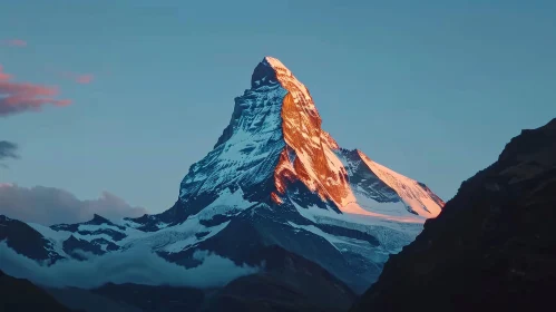 Matterhorn Mountain Sunset - Iconic Nature Scene