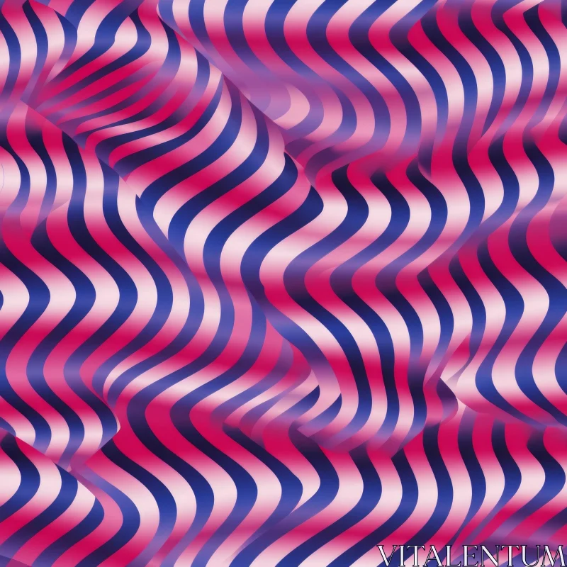 Pink and Purple Gradient Waves Pattern AI Image