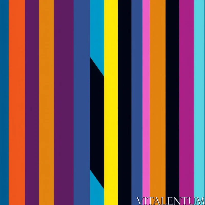 Colorful Abstract Stripes Painting for Home & Office Decor AI Image