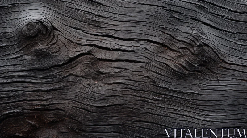 AI ART Dark Wood Close-Up Texture with Knots and Cracks