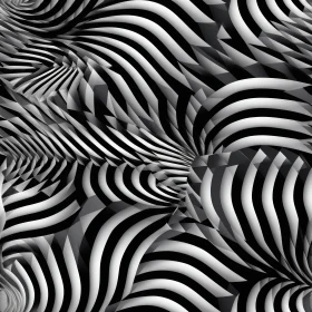 Monochrome Striped Optical Illusion Pattern