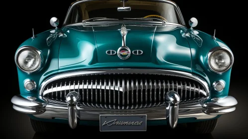 Vintage Buick Skylark in Teal | Classic Car Front View