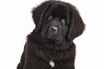 Captivating Newfoundland Puppy Painting | Bold Character Designs