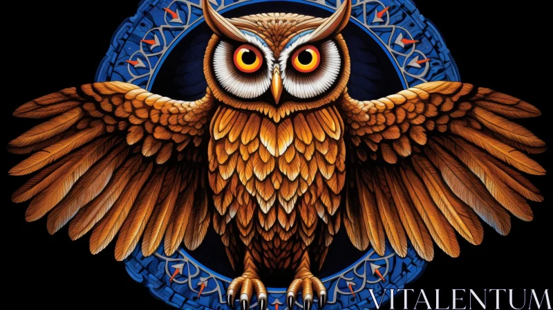 Detailed Owl Painting - Realistic Wildlife Artwork AI Image