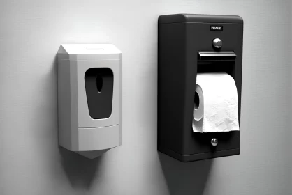 Minimalist Black and White Toilet Paper Dispenser - Raw vs Finished