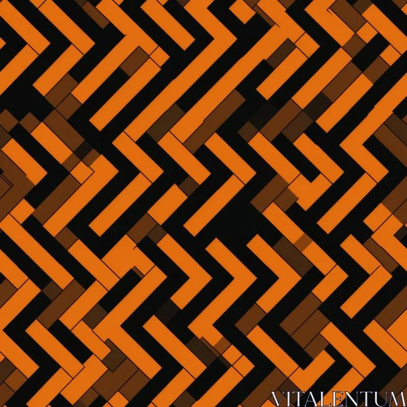 Symmetrical Geometric Pattern on Black Background AI Image