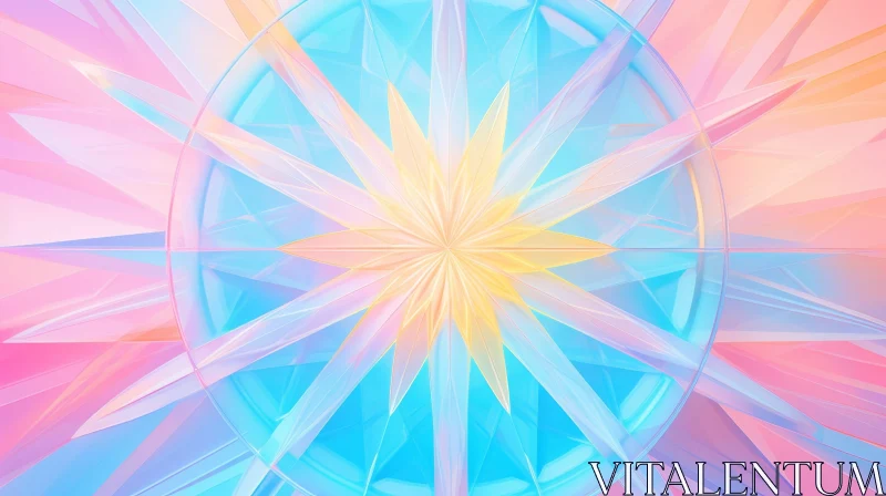 AI ART Colorful Kaleidoscope Pattern - Symmetrical Design