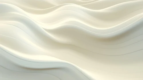 White Silky Wavy Surface - Abstract 3D Render
