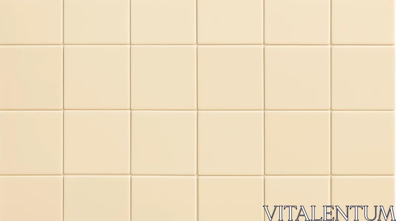 Beige Ceramic Tile Wall Texture Close-Up AI Image