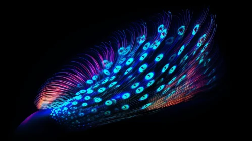 Exquisite Peacock Feather Artwork - Nature's Beauty Captured
