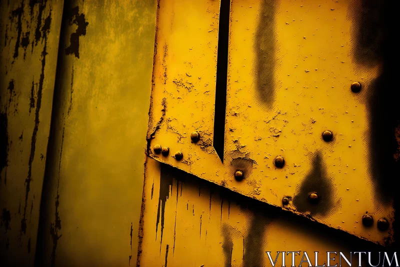 Intense and Dark Post-Apocalyptic Metal Door - Rusty and Bold AI Image