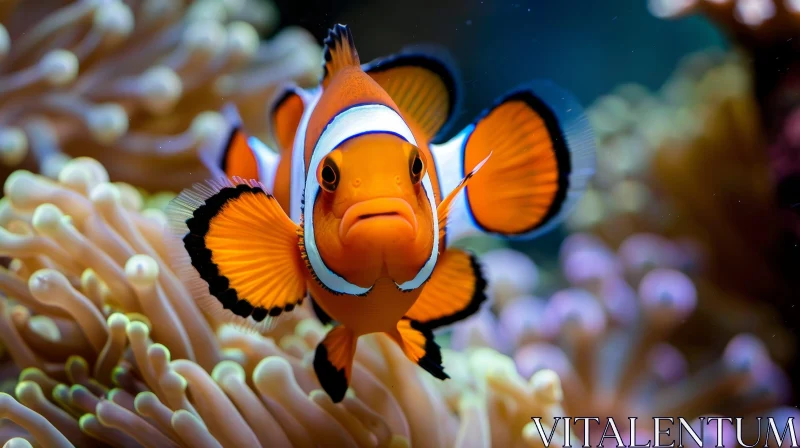 Colorful Clownfish in Anemone - Underwater Marine Life AI Image