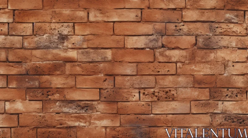 AI ART Red Brick Wall with Repeating Pattern - Textured Old Wall