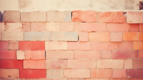 Colorful Brick Wall Close-Up
