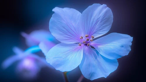 Detailed Blue Flower Close-Up