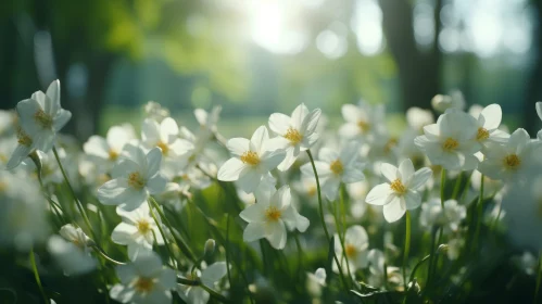 White Flowers Close-Up: Nature's Beauty Captured