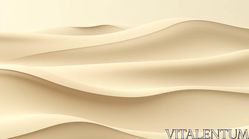 Desert Sand Dunes 3D Rendering AI Image