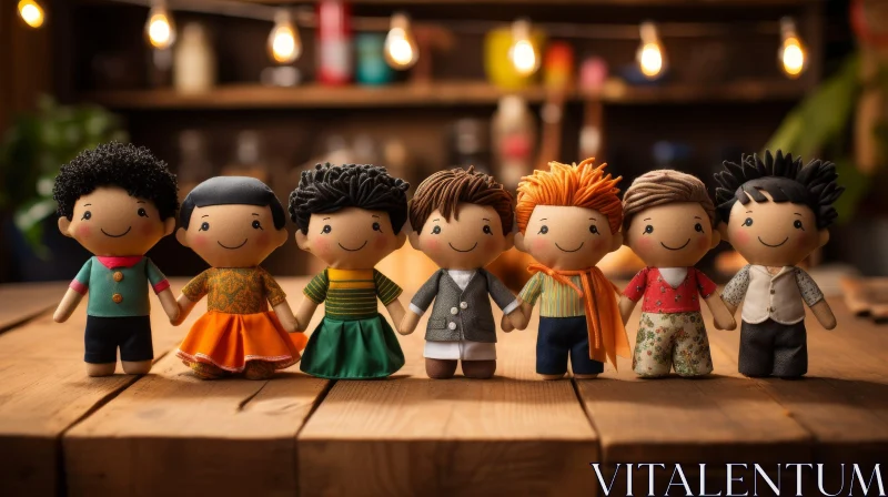 Handmade Dolls Diversity - Children's Book Image AI Image
