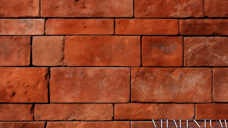 Red Brick Wall in Stretcher Bond Pattern AI Image