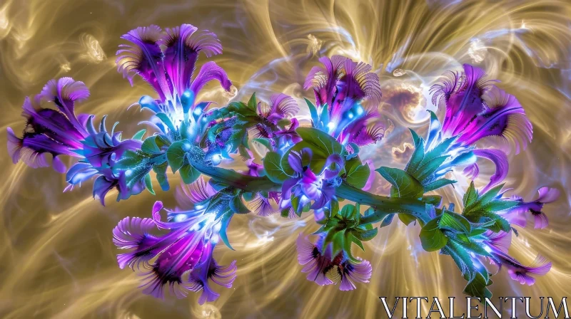 AI ART Unique Flowers Digital Artwork - Beauty and Wonder