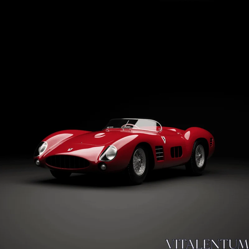 Bold and Expressive Ferrari 250 GTS 3D Wallpaper AI Image