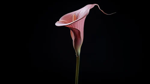 Pink Calla Lily Flower in Full Bloom