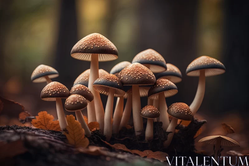 AI ART Captivating Mushroom Photography in the Forest by Robert Toy