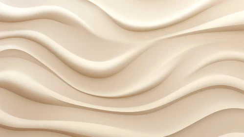 Soft Flowing Waves Seamless Pattern in Creamy Beige