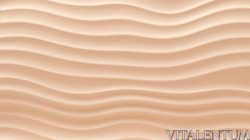 Soft Undulating Waves Seamless Pattern in Sandy Beige AI Image