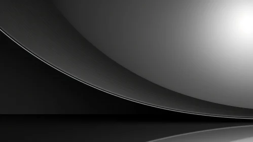 Curved Surface 3D Rendering | Abstract Black and White Design