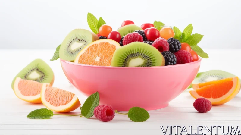 Exquisite Fruit Bowl Photography AI Image