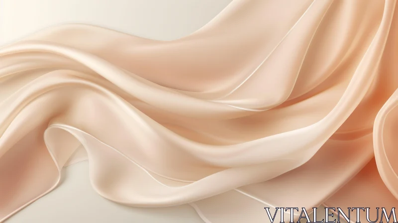 AI ART Luxurious Beige Silk Fabric for Versatile Projects